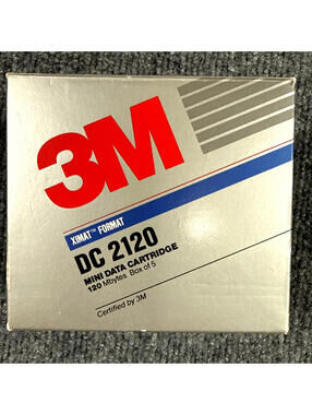 New 3M Mini Data Cartridge DC 2120 XIMAT Format- 120 Bytes - Box Of 5